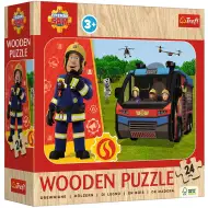 Feuerwehrmann Sam 24-teiliges Holzpuzzle – Trefl