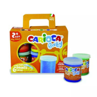 Fingerfarben-Set für Babys mit verschiedenen Farben, 6 x 80 ml – Carioca