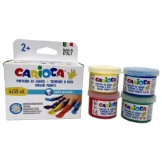 Fingerfarben-Set in verschiedenen Farben 4x50ml - Carioca Bild 2