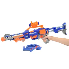 Flames Storm: Elektrischer riesiger Schaumstoffblaster mit Licht, Drehtrommel und Munition 73cm Bild 8