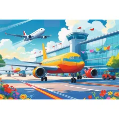 Flughafen 100-teiliges Puzzle - Trefl Bild 2