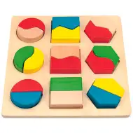 Formenpuzzle aus Holz mit 18 Teilen