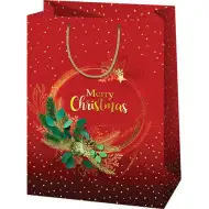 Frohe Weihnachten rote große Geschenktasche 24x35x9cm