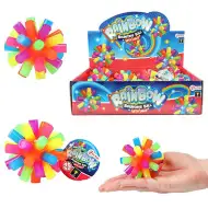 Fun Regenbogenfarbener leuchtender Hüpfball, 1 Stück