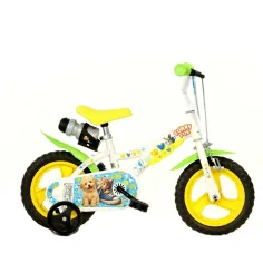 Furry Fun Kinderfahrrad mit Hunde- und Katzenmotiven, Größe 12 – Dino Bikes