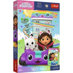 Gabis Puppenhaus, 160-teiliges UFT-Puzzle mit Poster - Trefl
