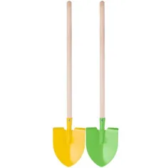 Gartenspaten mit 80 cm langem Holzstiel in verschiedenen Farben, 1 Stück - Woodyland Bild 2