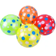 Gepunkteter Gummiball in verschiedenen Farben 23cm 1 Stück