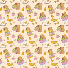 Geschenkpapier mit Capybara-Motiv 100 × 70 cm