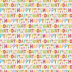 Geschenkpapier mit Happy-Birthday-Aufdruck 100 × 70 cm