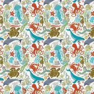 Geschenkpapier mit Meeresmotiven 100x70 cm