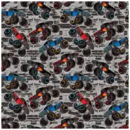 Geschenkpapier mit Monster-Truck-Muster 100x70cm