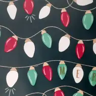 Geschenkpapier mit Weihnachtslichter-Kettenmuster, 200x70cm