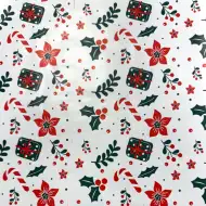 Geschenkpapier mit roten Zuckerstangen, 200x70 cm