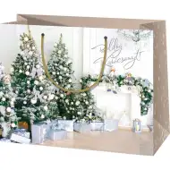 Geschenktasche im Weihnachtsstil, große Größe 27x14x33cm