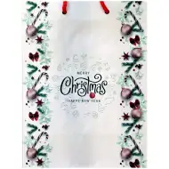 Geschenktasche mit Merry Christmas Muster 17,5x22,5x9,5cm