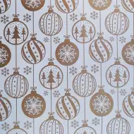 Goldene Weihnachtskugel-Motiv-Geschenkpapier 200x70 cm