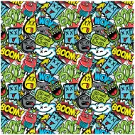 Green BOOM gemustertes Geschenkpapier 100x70cm