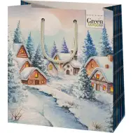 Green Grass Winterdorf mittelgroße exklusive Geschenktasche 18x10x23cm