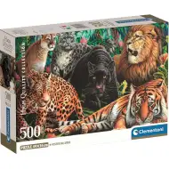 Großkatzen HQC 500-teiliges Kompaktpuzzle - Clementoni