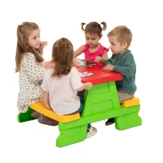 Grüner Picknicktisch 70x79x47cm Bild 2
