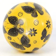 Gummiball mit Schmetterlings- und Blumenmuster, 23 cm, in verschiedenen Ausführungen, 1 Stück