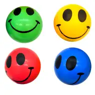 Gummiball mit Smiley-Muster, 23 cm, in verschiedenen Farben