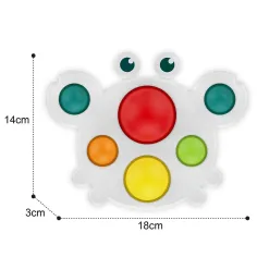 Happy World: Pop it! Beruhigendes Krabbenspielzeug zur Förderung der Fähigkeiten von Babys Bild 2