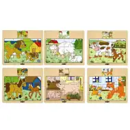 Haustier-Holzpuzzle
