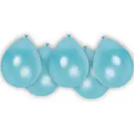 Hellblaues Latex-Luftballon-Set, 8 Stück