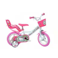 Hello Kitty pink-weißes Kinderfahrrad in Größe 12 - Dino Bikes Fahrrad