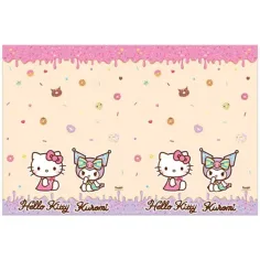 Hello Kitty und Kuromi Kunststoff-Tischdecke 120 x 180 cm