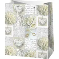Hochzeitsgeschenk mittlere Geschenktasche 18x10x23cm