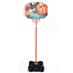 Höhenverstellbarer Basketballkorb mit Ständer und Ball 141-109 cm Bild 2