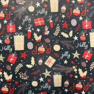 Holly Christmas Geschenkpapier 200x70 cm