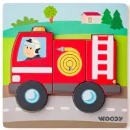 Holz-Puzzle Feuerwehr mit 5 Teilen - Woodyland
