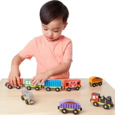 Holzeisenbahn-Set 8-teilig - Melissa & Doug Bild 2