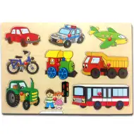 Holzfahrzeug-Formpuzzle