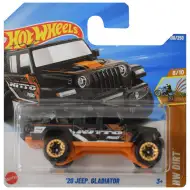 Hot Wheels: 20 Jeep Gladiator schwarz-orange Spielzeugauto 1/64 - Mattel