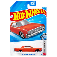 Hot Wheels: 64 Lincoln Continental, orangefarbenes Modellauto 1/64 - Mattel