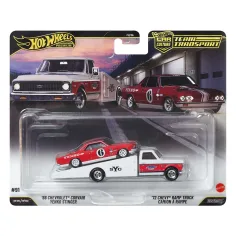 Hot Wheels: 72 Chevy Ramp Truck Autotransporter und 66 Chevrolet Corvair Modellauto 1/64 - Mattel