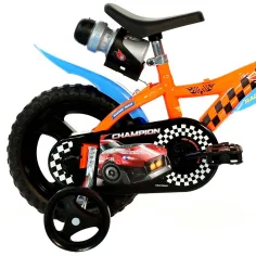 Hot Wheels 12" Kinderfahrrad mit Flaschenhalter und Stützrädern in Orange-Schwarz – Dino Bikes Fahrrad Bild 5