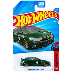 Hot Wheels: 2018 Honda Civic Type R grünes Modellauto 1/64 – Mattel