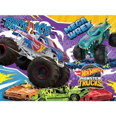 Hot Wheels Monster Trucks 48-teiliges Puzzle 35x25cm - Lisciani Bild 2
