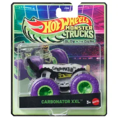 Hot Wheels Monster Trucks: Carbonator XXL, weiß, im Dunkeln leuchtendes 1:64-Auto - Mattel