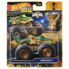 Hot Wheels Monster Trucks: Crocovile Champion-Monster-Spielzeugauto mit Pokal 1:64 - Mattel