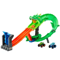 Hot Wheels Monster Trucks: Drachenrennen-Spielset – Mattel Bild 2