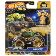 Hot Wheels Monster Trucks: Gunkster Champion Spielzeugauto mit Pokal 1/64 - Mattel