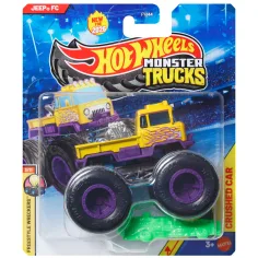 Hot Wheels Monster Trucks: Jeep FC Monster-Spielzeugauto im Maßstab 1:64 - Mattel