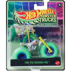Hot Wheels Monster Trucks: Try-To-Crush-Me – im Dunkeln leuchtendes Spielzeugauto im Maßstab 1:64 – Mattel